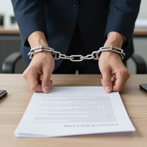 他们的自由被合同条款所限制。