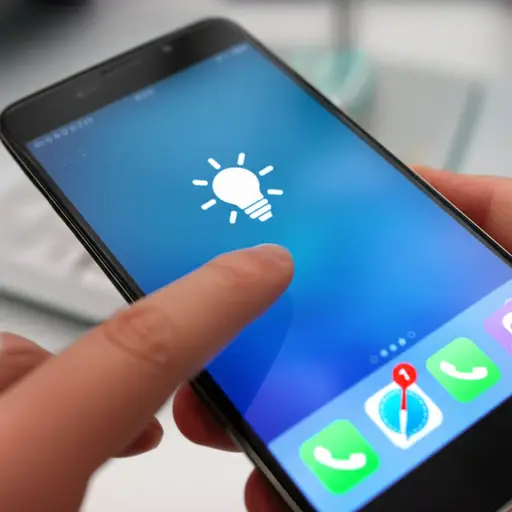 当你触摸它时，一个灯泡出现在它的屏幕上。