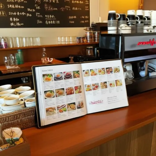 这家咖啡馆早餐菜单上有20种不同的项目。