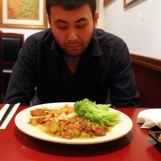 "食物好吃吗？" "不特别好吃。"