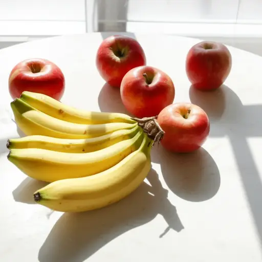 我喜欢吃新鲜水果，比如苹果和香蕉。