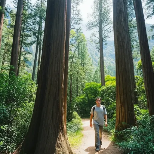 他说在山中行走时，他内心感到平静。