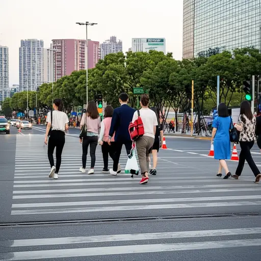 现在过马路是安全的。