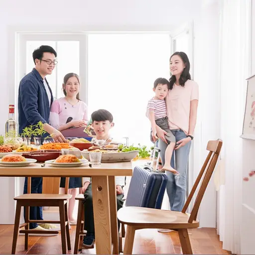 我们直到所有人都到家才吃晚饭。