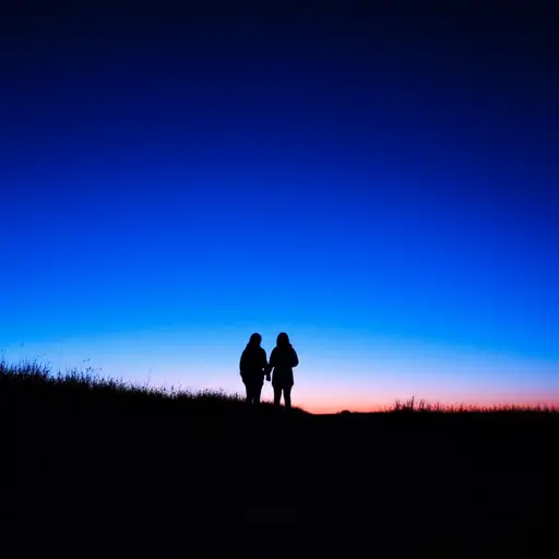 天黑了，我们回家吧。