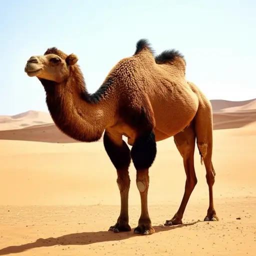 骆驼有两个驼峰。