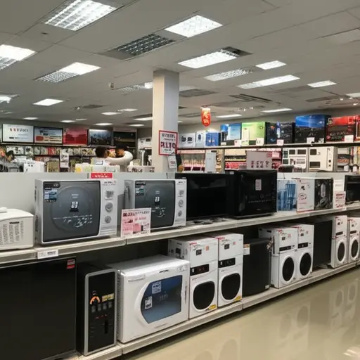 这家商店提供各式各样的进口电器产品。