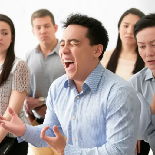 他有一个非常恼人的笑声。