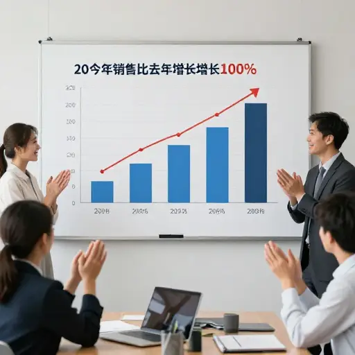 我们今年的销售额翻了一番。