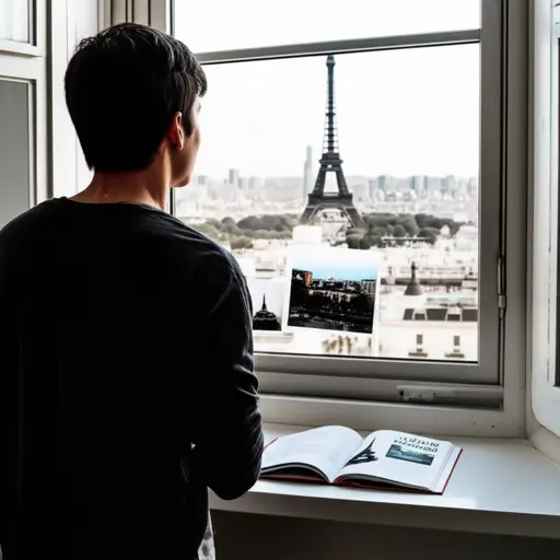 他一直梦想着去巴黎。