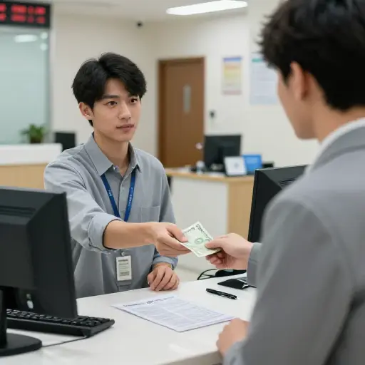 今天早上我把钱存入了我的银行账户。