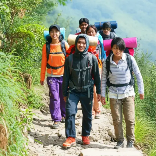 许多年轻人选择背包旅行，以低廉的预算探索新地方。