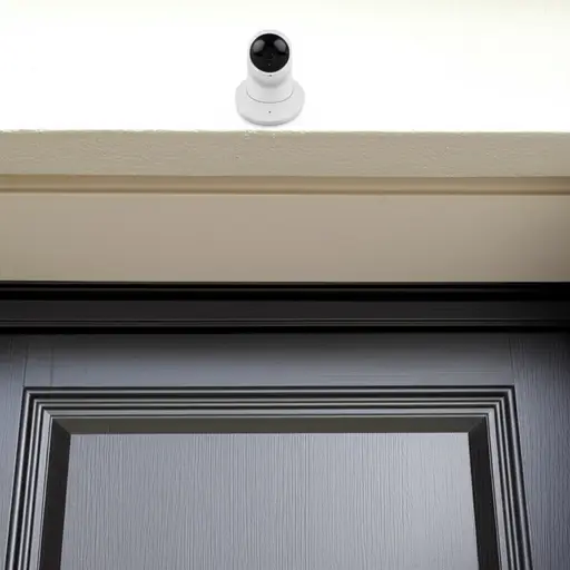 这个安全系统包含一个监控前门的网络摄像头。