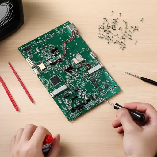 他专门修理计算机硬件。