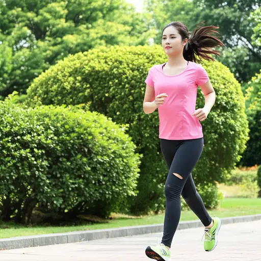 她的连裤袜跑步时撕破了。