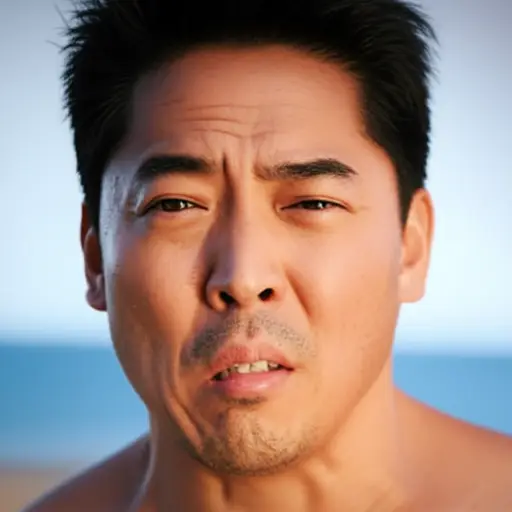 听到这个消息时，他惊讶地眨了眨眼。