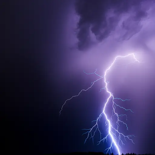 在暴风雨中，我看到了一道闪电。