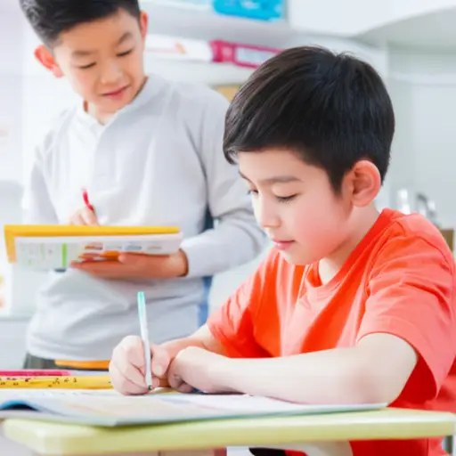 我哥哥每周都会检查我的作业。