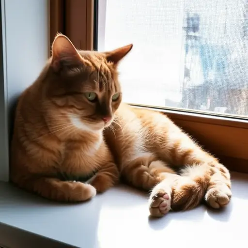 猫喜欢待在房子里面。