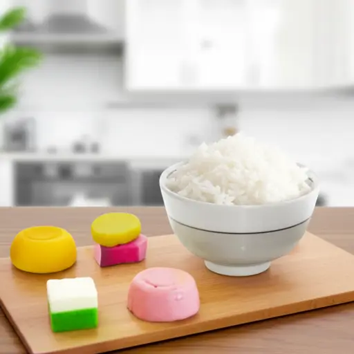 我喜欢米饭和甜食。