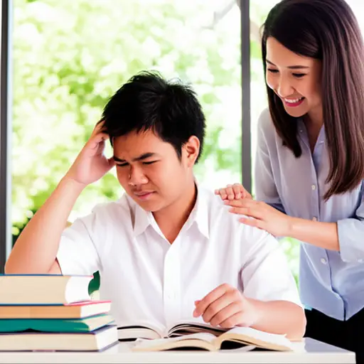 别为考试压力太大；放松点，尽力就好。