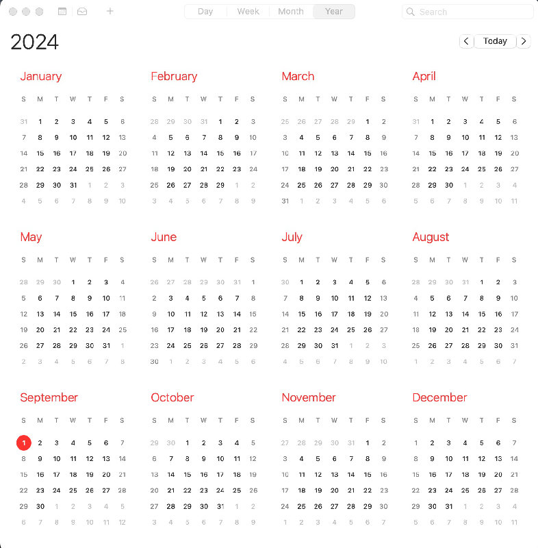 一年有十二个月。