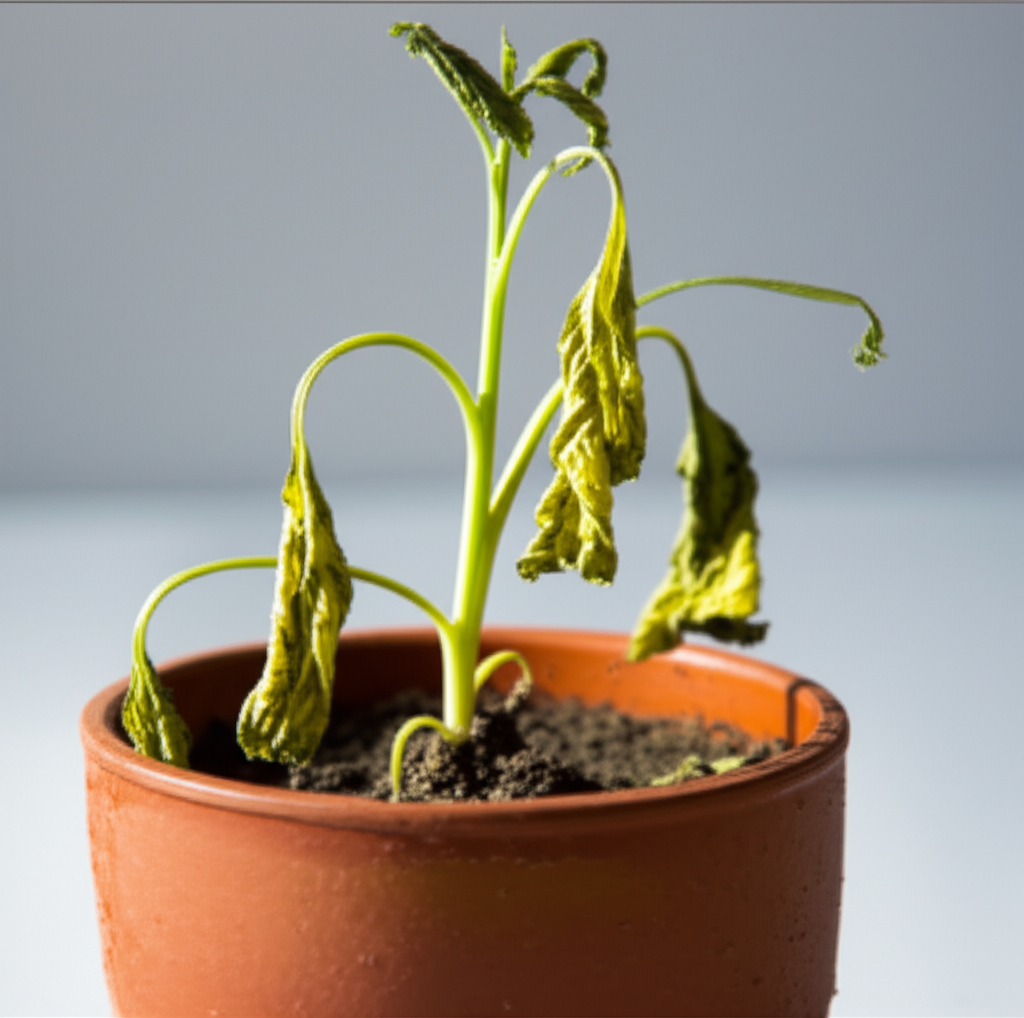 这株植物可能生病了。