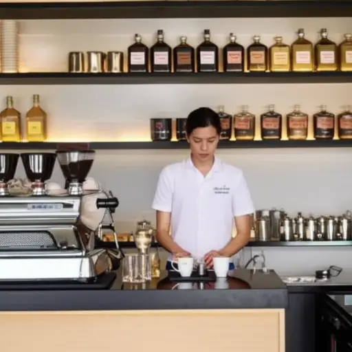 请给我一杯浓缩咖啡，多加一份牛奶。