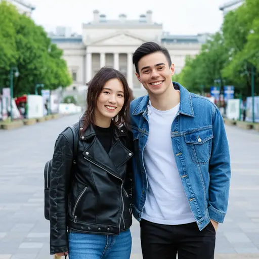 我们同时到达。