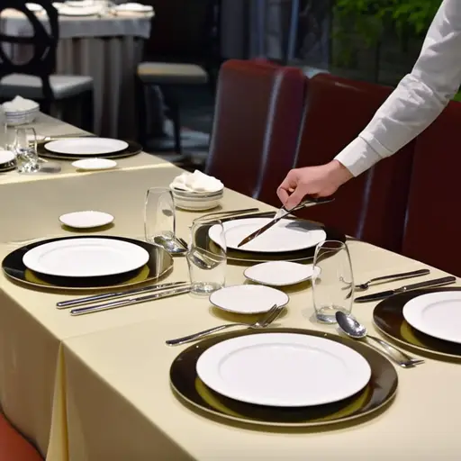 你能为晚餐摆好餐具吗？