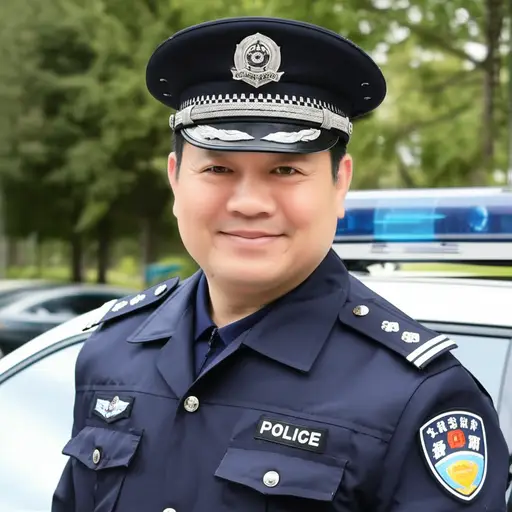 他爸爸是警察。