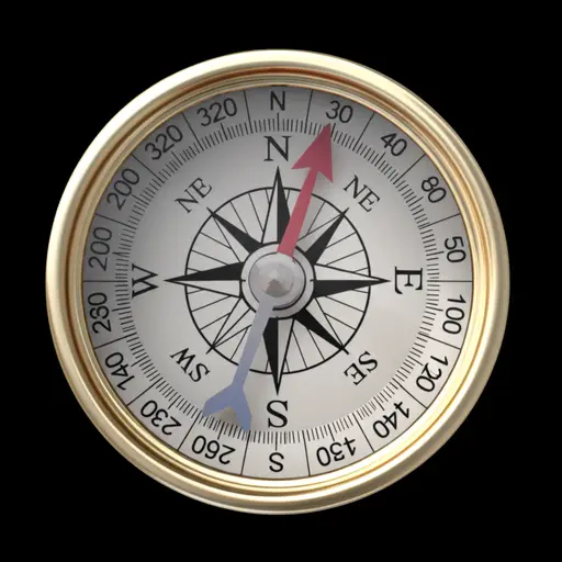 罗盘上的方位点是北、南、东和西。