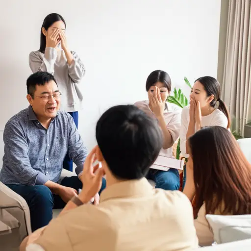 在我朋友面前，我爸爸的笑话真让人尴尬。