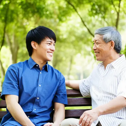 他和父亲的关系非常好。