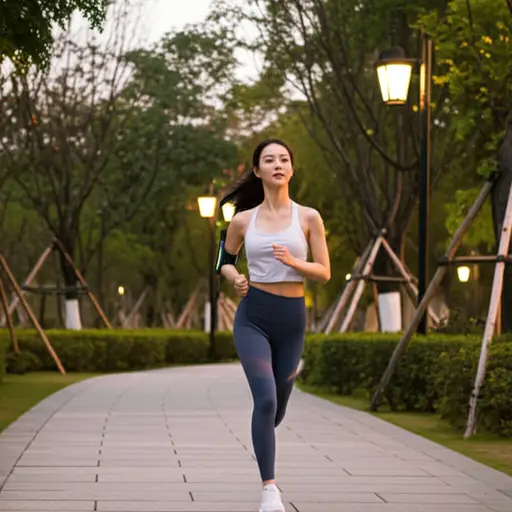 她大多数晚上锻炼，通常是通过跑步。