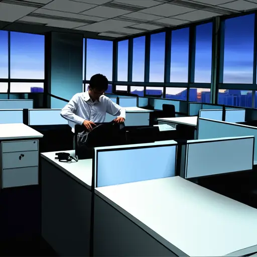 像往常一样，汤姆是最后一个离开办公室的。