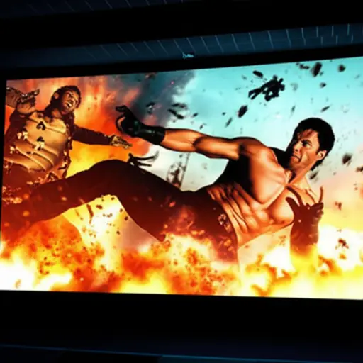 这部电影非常刺激，因为它是一部动作片，而且英雄很强壮。