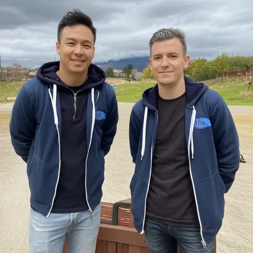 照片中约翰站在阿德里安的左边。