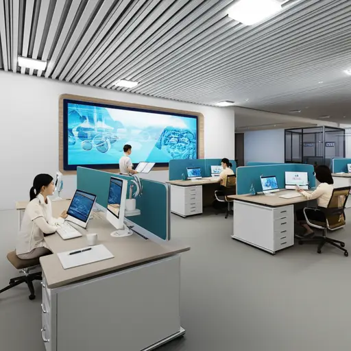 这家公司使用先进的技术来提高效率。