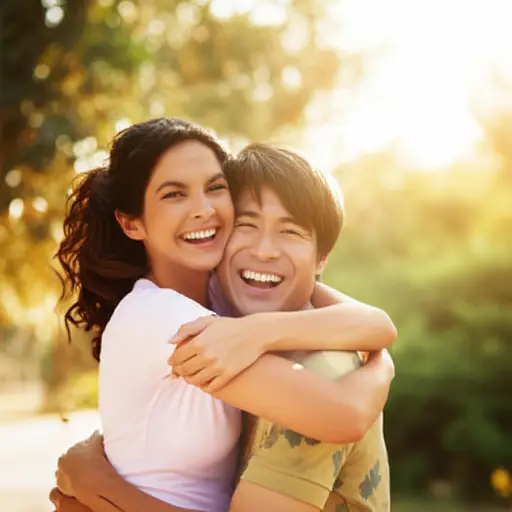 他给了我一个拥抱。