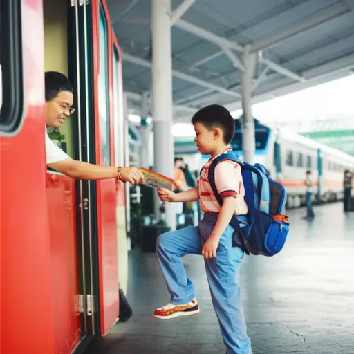 儿童可以买到便宜的火车票。