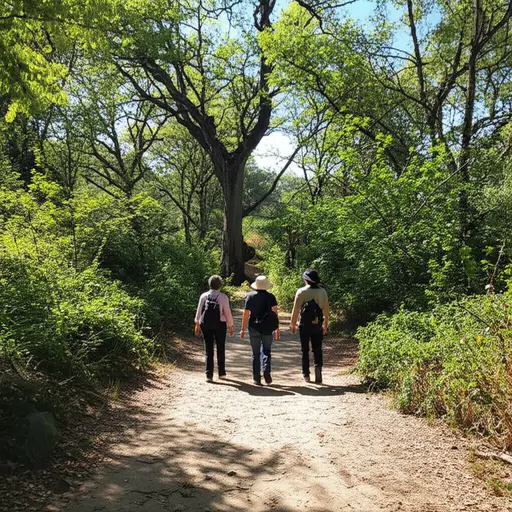 我们在肯特郡的乡间徒步穿越了一片古老的林地。