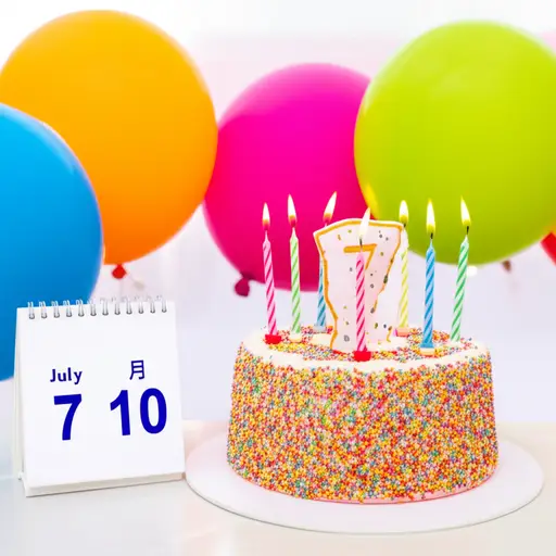 我的生日在七月。