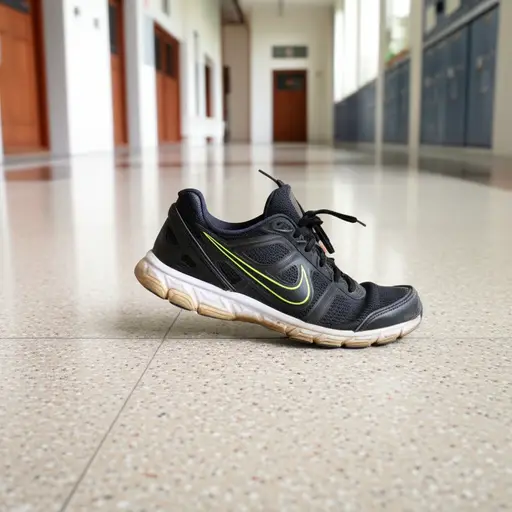 我想我把我的运动鞋落在学校了。