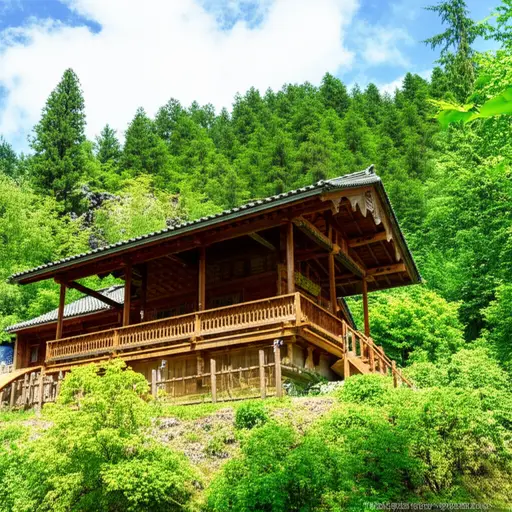 我们住在山里一座传统的木屋里。