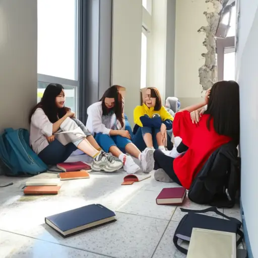 事故中学校里的许多人受伤了。