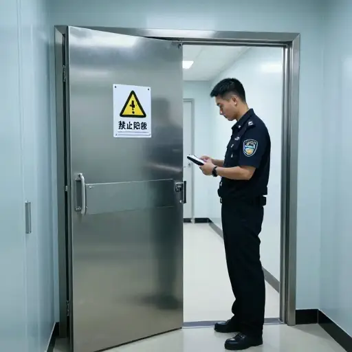 没有适当的安全许可，禁止进入服务器机房。