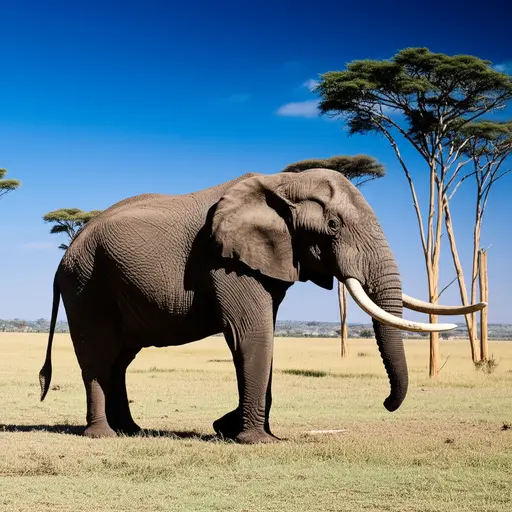 一头公象可以重达数吨。