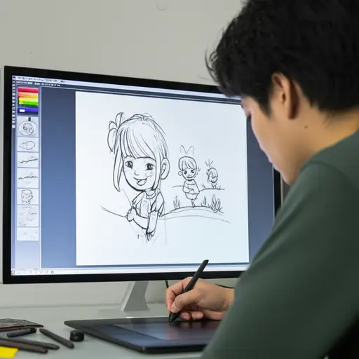 他制作动画电影。