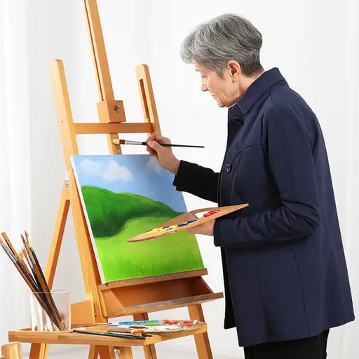 这幅画是我奶奶画的。